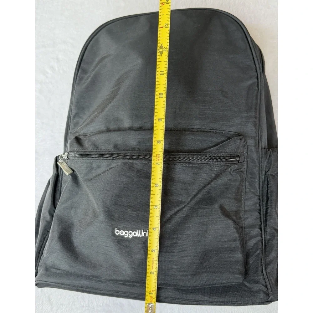 Baggallini‎ RFID Travel Backpack Black Nylon Laptop Carry On Organizer Bag